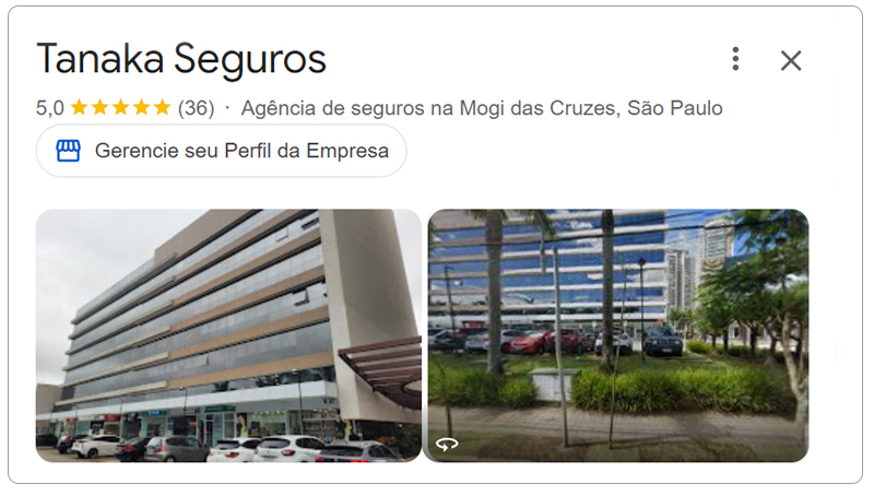 5 estrelas no Google